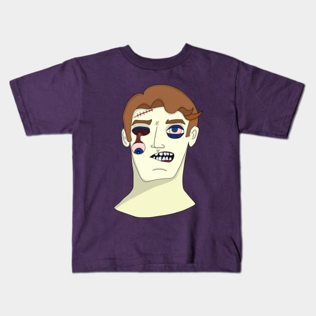 Zombie with eye dropping Kids T-Shirt by DiegoCarvalho